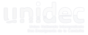logo de l'union nationale intersyndicale des enseignants de la conduite en version blanche